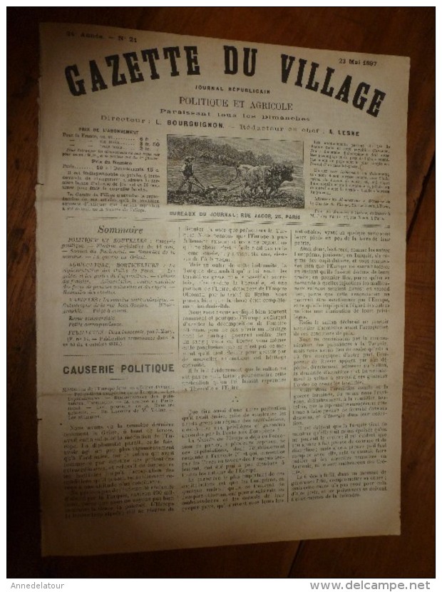 1897 GDV :Conflit Gréco-Turque; Erythrée; Brûlés Vifs à Etampes; Foudroyés à Wailly Et Tortequenne, Etc - 1850 - 1899