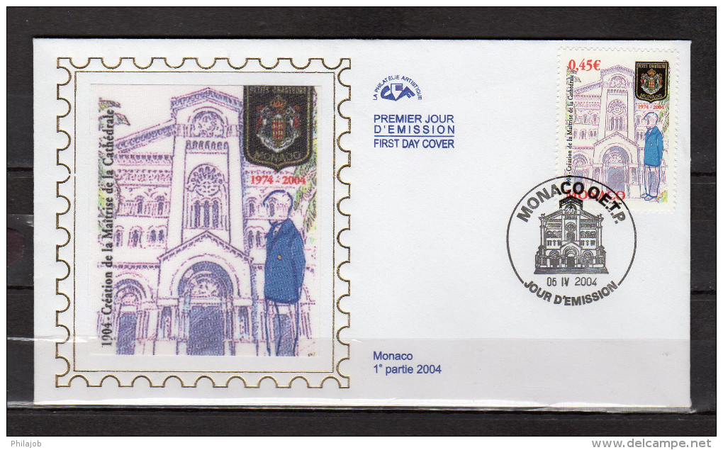 Enveloppe 1er Jour En Soie De 2004 " 100 ANS DE LA CHORALE DE LA CATHEDRALE DE MONACO " N° YT 2432. Parfait état. FDC - FDC