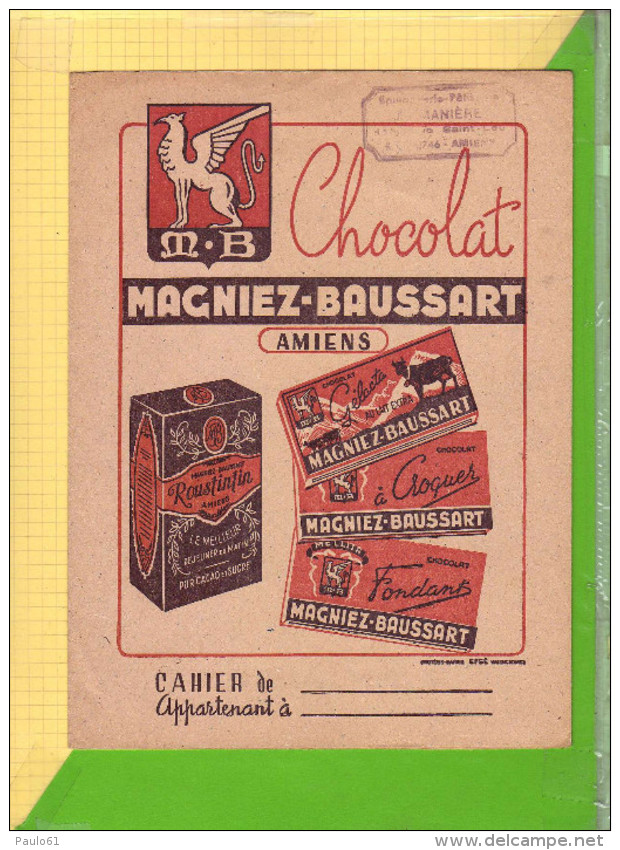 PROTEGE CAHIER : Chocolat MAGNIEZ BAUSSART - Protège-cahiers