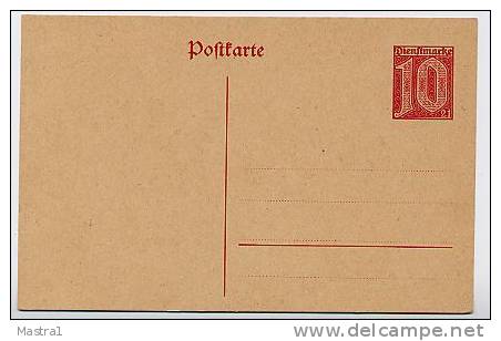 DR  DP 4  Dienstpostkarte **  1920  Kat. 5,00 € - Cartes Postales