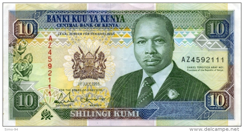 Kenya P.24   10 Shilings 1993 Unc - Kenia