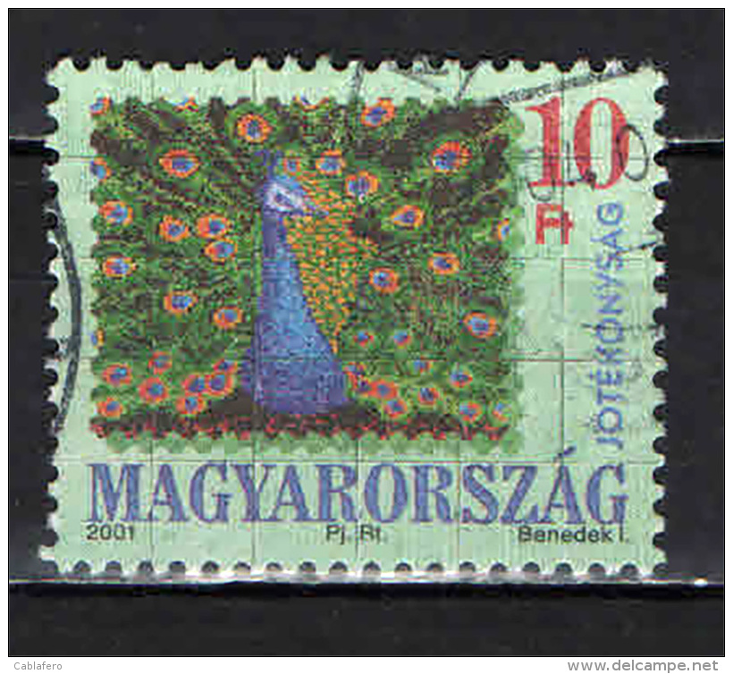 UNGHERIA - 2001 - PAVONE - USATO - Used Stamps