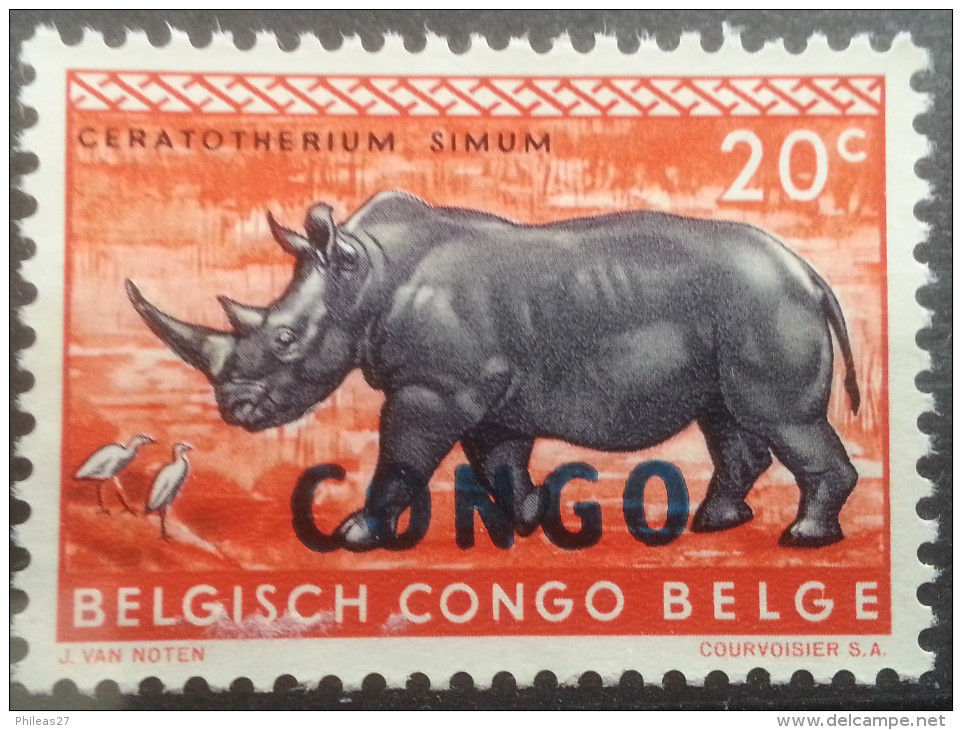 CONGO BELGE  -  Rhinoceros  -  Hippotragus Equinus  -  Vellozia  -  Galago - Neufs
