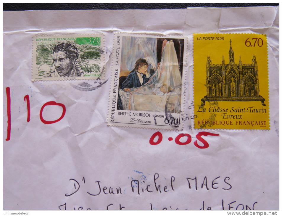 France 2015 Cover To Nicaragua - Colas - Boat - Painting Morisot - Church - Covers & Documents