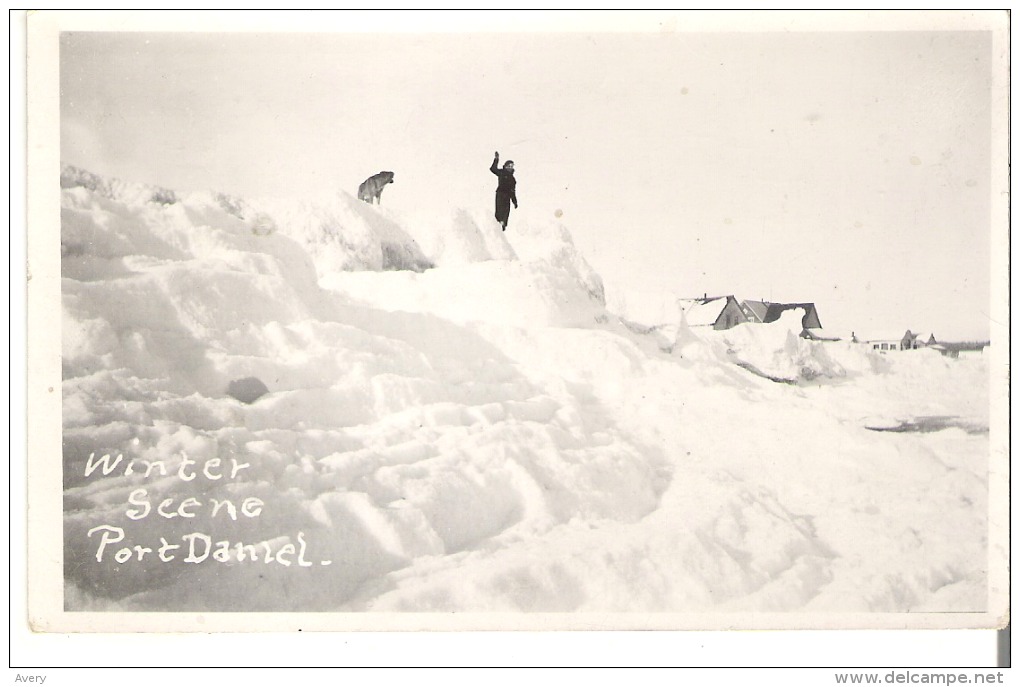 Scene D'Hiver. Port Daniel, Quebec Winter Scene Photo Veritable - Andere & Zonder Classificatie