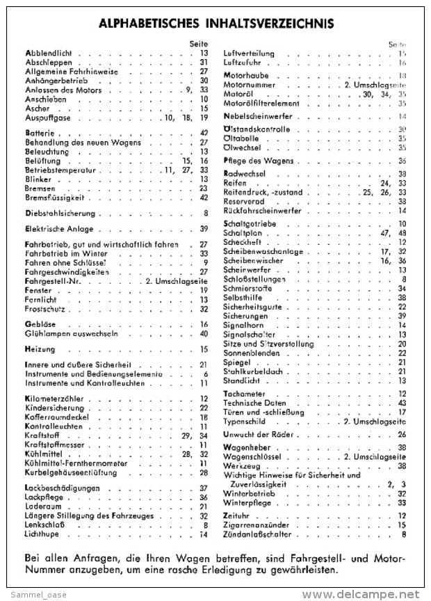 OPEL Kadett  -  Baureihe B, 1.Phase (1965-1967)  -  Betriebsanleitung / Bedienungsanleitung / Handbuch  (KTA 9433) - KFZ