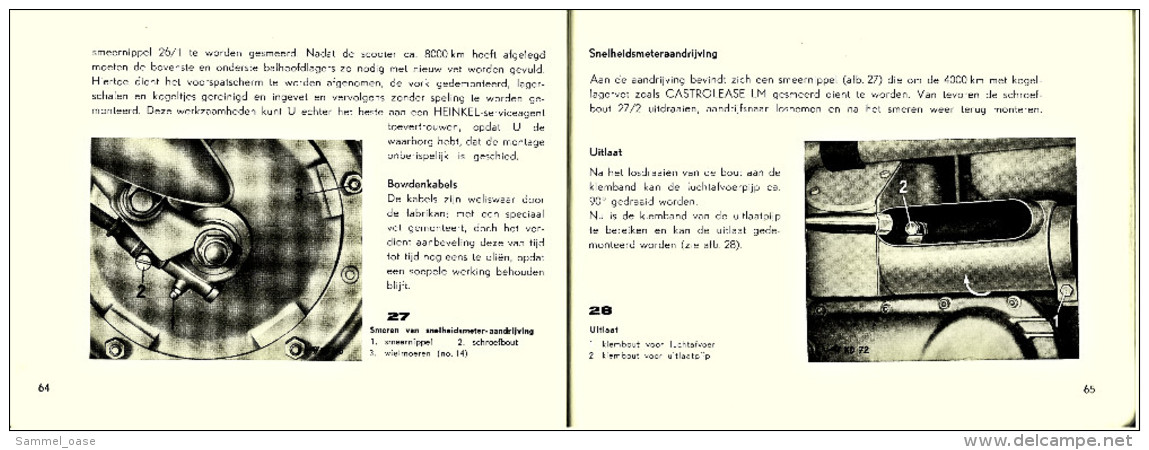 Heinkel Tourist Roller 175 Cc Type 103 A - 2  Betriebsanleitung / Handbuch / Instructieboekje - Heftausgabe Von Ca. 1960 - KFZ