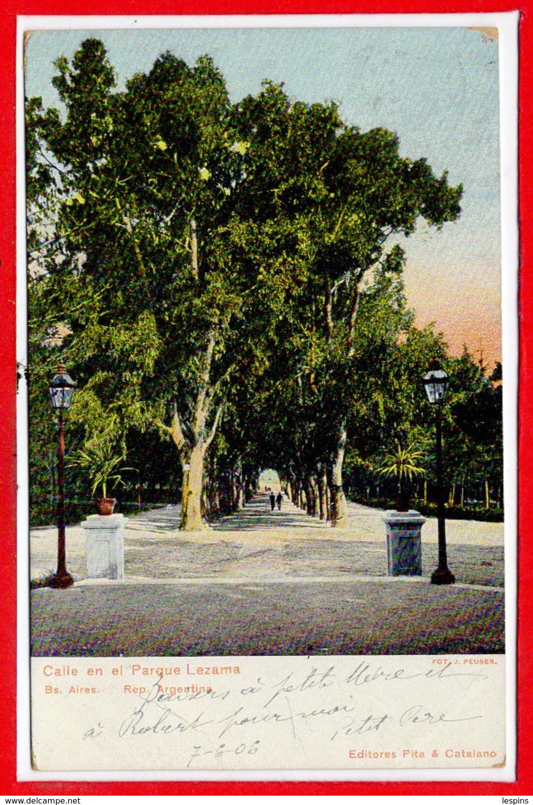 ARGENTINE --BUENOS  AIRES  -- Calle En El Parque Lezama - Argentine