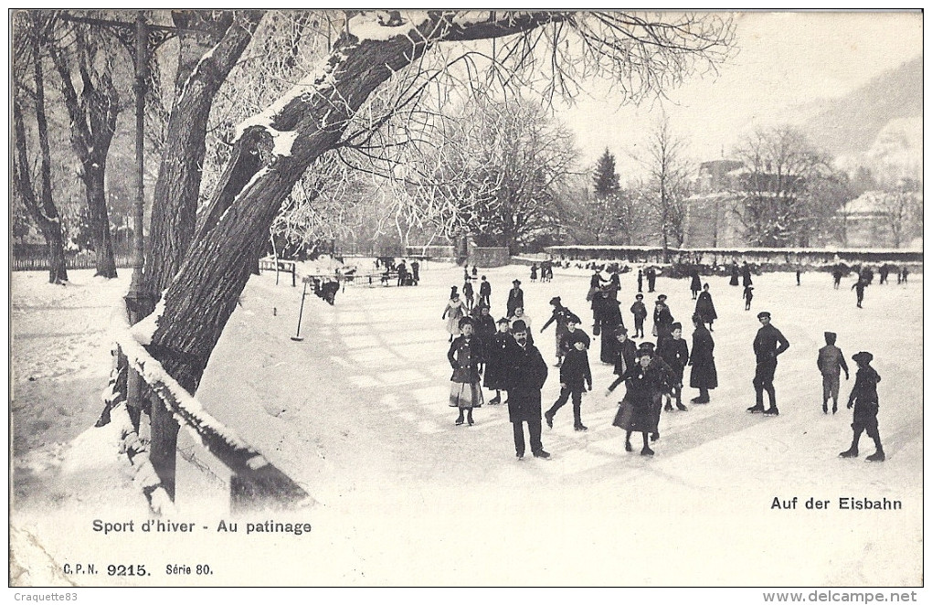 Sports D'hiver  -au Patinage  Auf Der Eisbahn  Carte Animée - Patinage Artistique