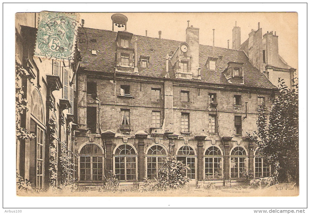 75 - PARIS ABBAYE AUX BOIS FACADE NORD - ND PHOT N° 1686 - BLANC 111 - 2 Scans - - Arrondissement: 07