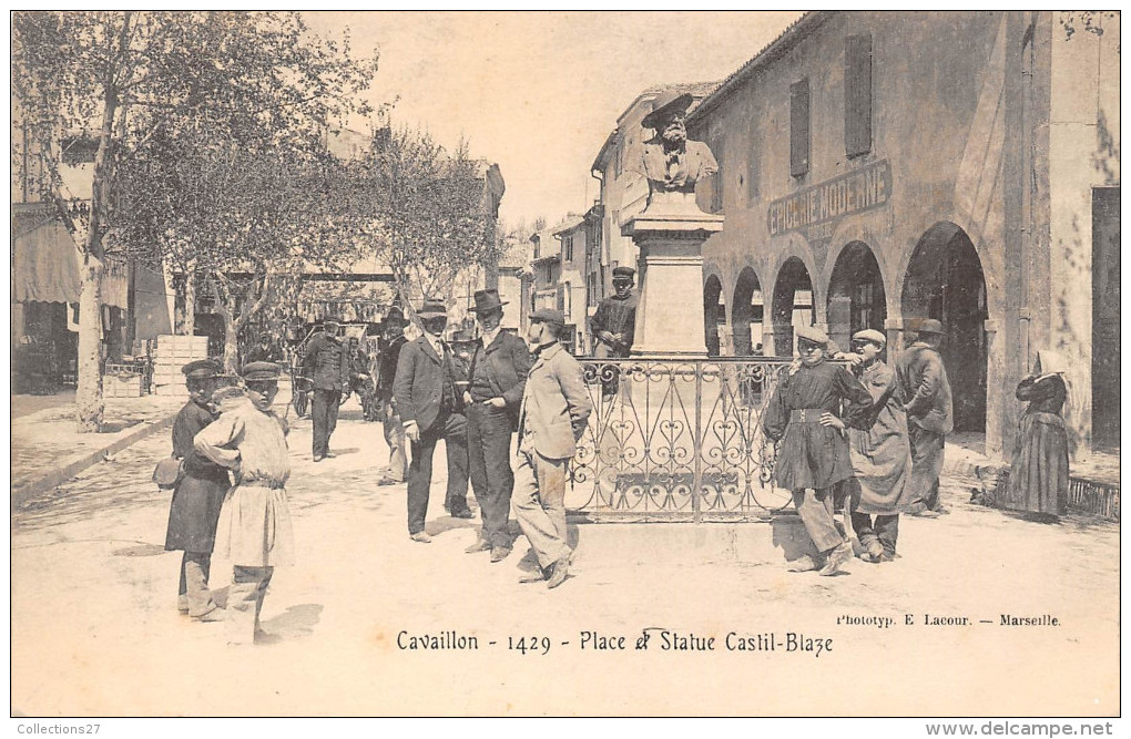 84-CAVAILLON- PLACE DE STATUE CASTIL-BLAZE - Cavaillon