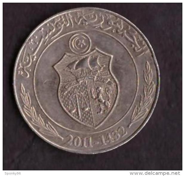 TUNISIA - TUNISY - COIN -  MONETA DA 1 DINAR - 2011 - 1432 - - Tunisia