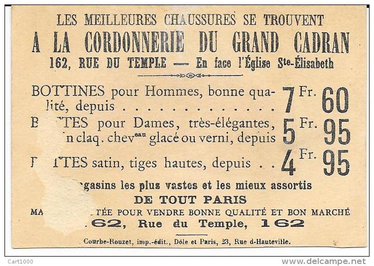 CROMOLITOGRAFIA A LA CORDONNERIE DU GRAND CADRAN PARIS - Altri & Non Classificati