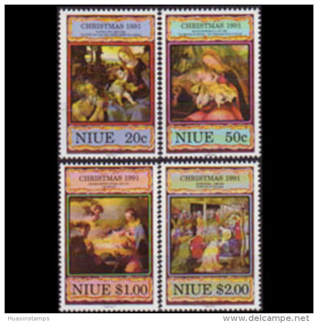 NIUE 1991 - Scott# 599-602 Paintings Set Of 4 MNH - Niue