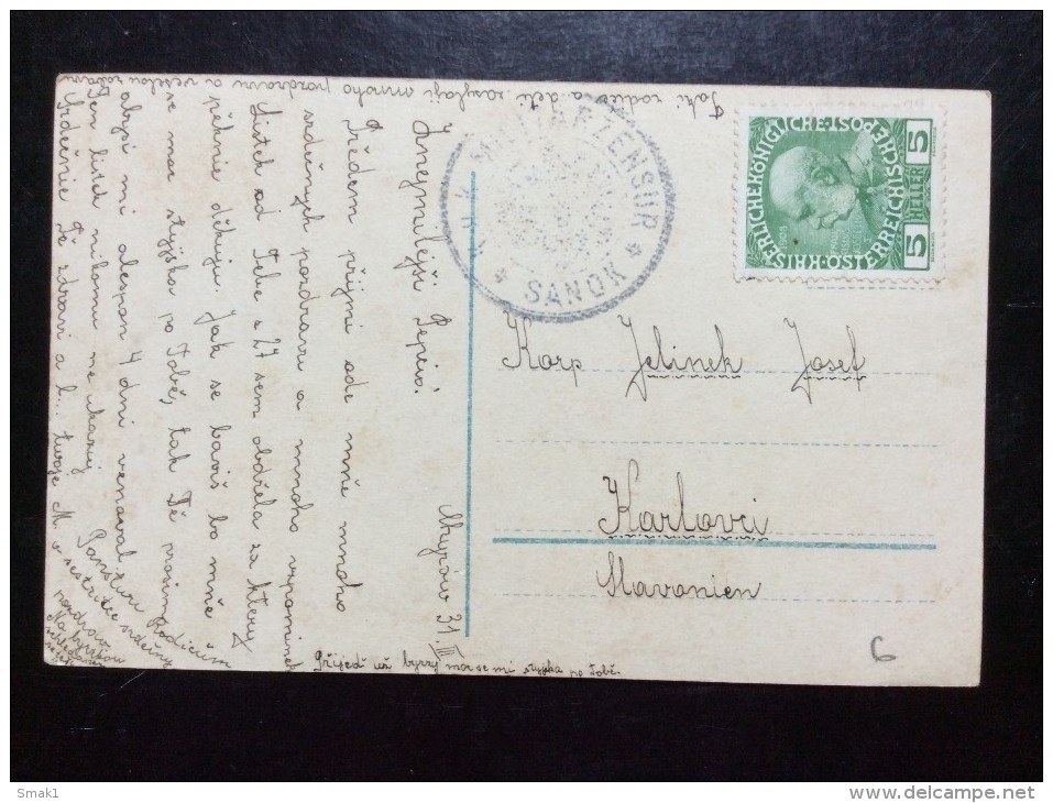 POLAND  POSTCARD  K.U.K.  MILITARZENSUR  SANOK - Lettres & Documents