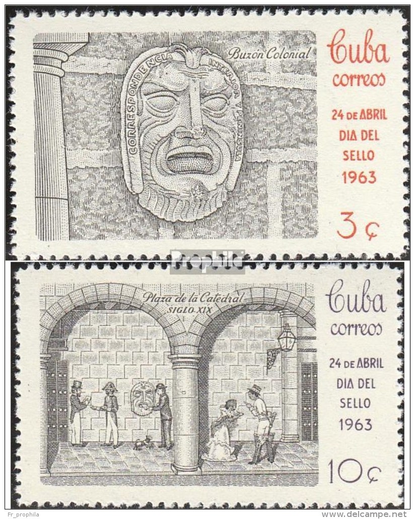 Cuba 843-844 (complète.Edition.) Neuf Avec Gomme Originale 1963 Jour Le Timbre - Ungebraucht