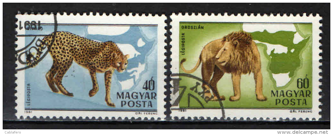 UNGHERIA - 1981 - ANIMALI SELVATICI - USATI - Usati