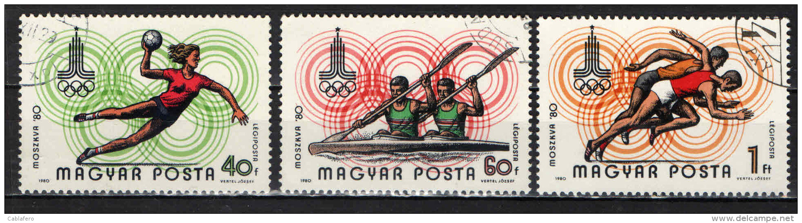 UNGHERIA - 1980 - OLIMPIADI DI MOSCA - USATI - Usati