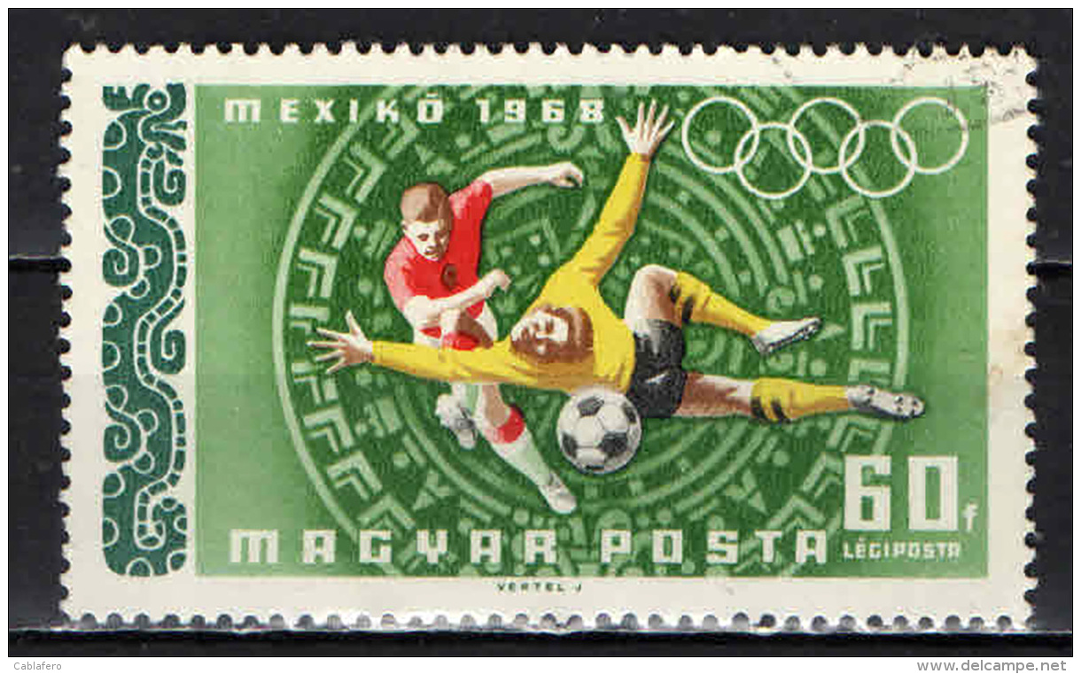 UNGHERIA - 1966 - CALCIO: OLIMPIADI DEL MESSICO - USATO - Usati