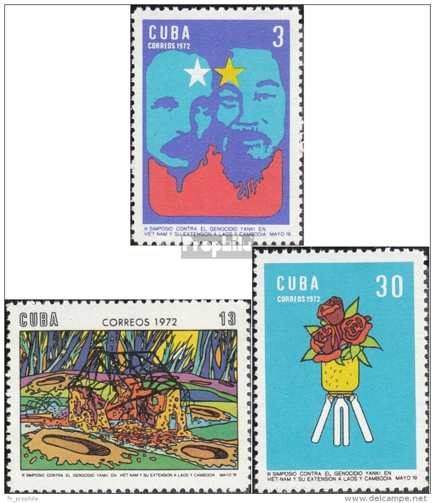 Cuba 1770-1772 (complète.Edition.) Neuf Avec Gomme Originale 1972 Conférence Contre La Guerre De Vietnam - Neufs