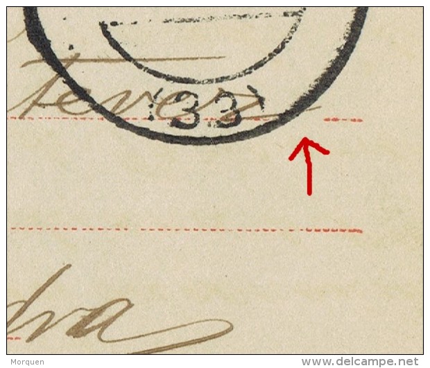 18807. Entero Postal ORENSE 1906. Variedad Impresion - 1850-1931