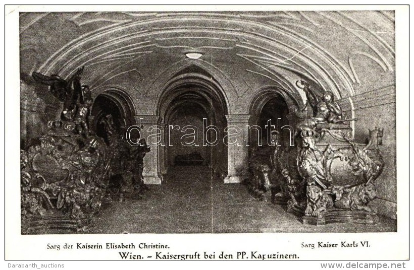 ** T2/T3 Wien, Kaisergruft Bei Den PP. Kapuzinern, Sarg Der Kaiserin Elisabeth Christine, Sarg Kaiser Karl VI /... - Unclassified