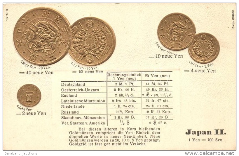 ** T2/T3 Japan II; Set Of Coins, H.S.M. Golden Emb. (EK) - Unclassified