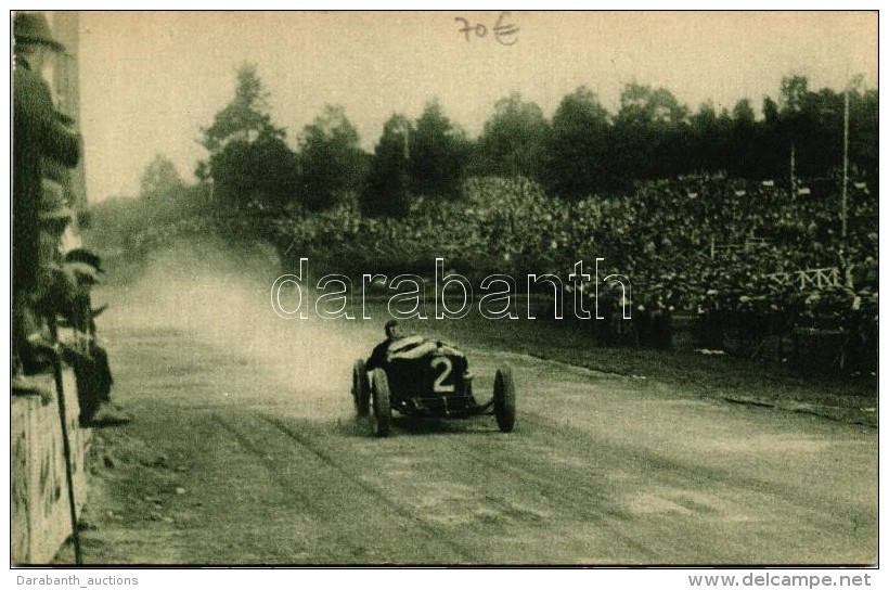 ** T1/T2 1925 Grand Prix D'Europe; Ascari In Velocitá Davanti Alle Tribune / Ascari At Full Speed In Front... - Non Classificati