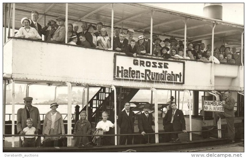 T2 1936 Hamburg, Hafen Rundfahrt / Cruise Ship Passengers, Photo - Non Classificati