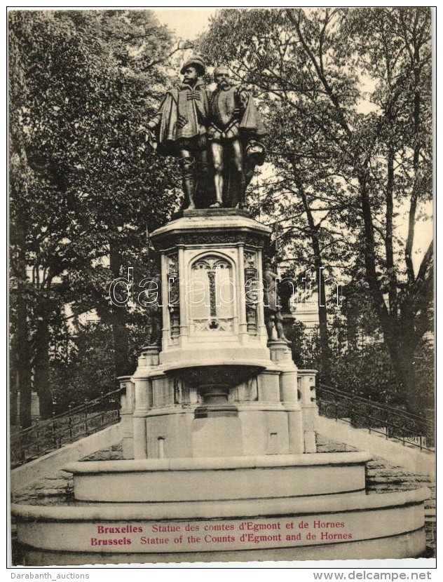 ** T2 Brussels, Bruxelles; Statue Of The Counts D'Egmont And De Hornes (17,8 Cm X 13,6 Cm) - Non Classificati