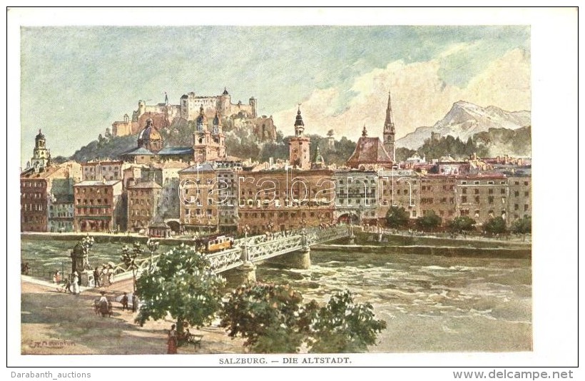 ** T1 Salzburg, Altstadt / Old Town, Bridge, Artist Signed - Non Classificati