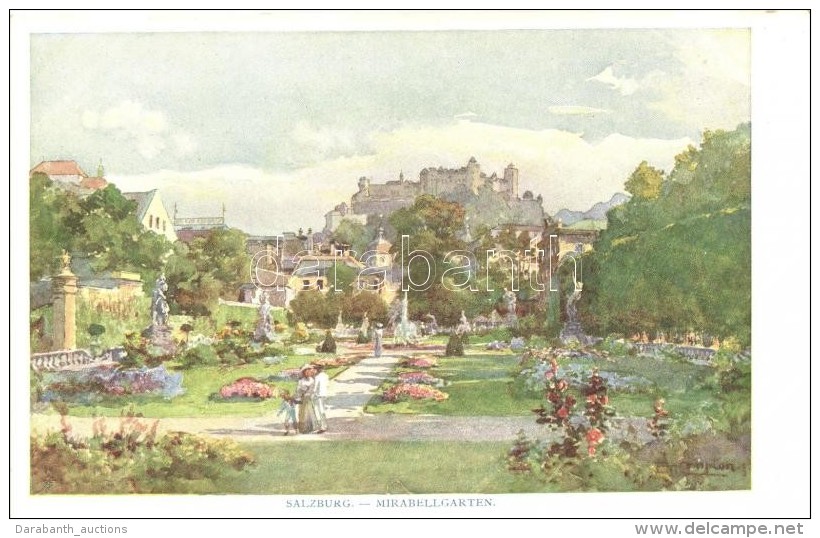 ** T1/T2 Salzburg, Mirabell Garten / Park, Artist Signed - Non Classificati