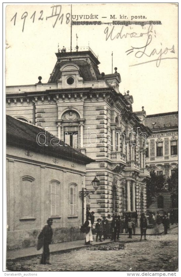 T3 Újvidék, Novi Sad; Magyar Királyi Posta, Kereskedelmi Iskola / Post Office, Commercial... - Non Classificati
