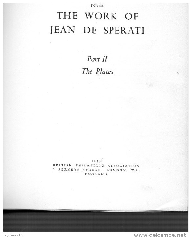 BRITISH PHILATELIC ASSOCIATION: The Work Of JEAN DE SPERATI - Faux Et Reproductions