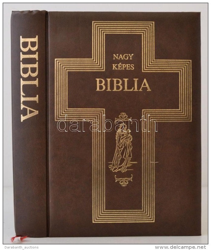 Nagy Képes Biblia. Bp., [1972], Saxum. Díszes MÅ±bÅ‘r Kötésben, Aranyozott... - Unclassified