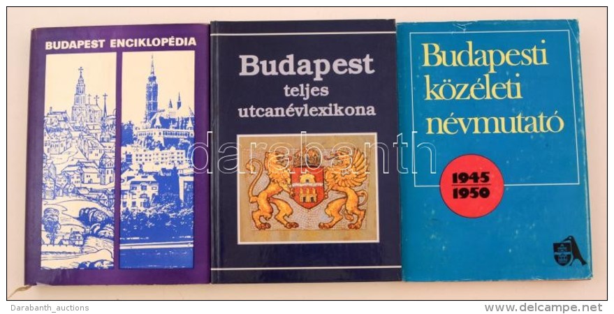 Vegyes Budapest Témájú Könyvek, 3 Db:
Budapest Enciklopédia. Szerk: Tóth... - Non Classificati