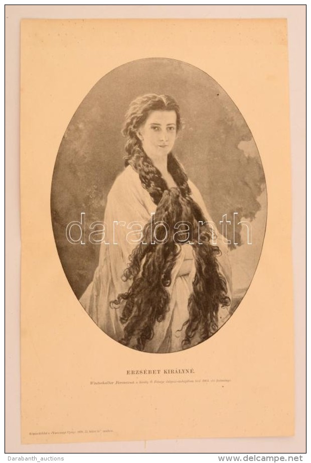 1898 Erzsébet Királyné(Sisi), Winterhalter Ferenc Festménye Nyomán, A... - Unclassified