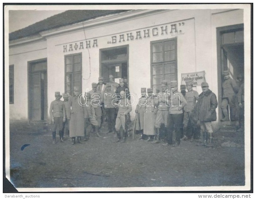 1915 Az 5. Armeekommando Magyar Katonái Banjani Távirda állomása ElÅ‘tt A Szerbia... - Other & Unclassified