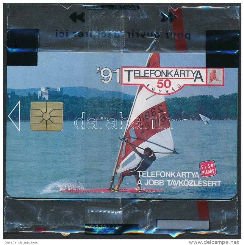 1991 Balaton Szörf Motívumos Telefonkártya, Bontatlan Csomagolásban - Non Classificati
