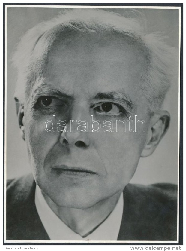 Reismann Mariann (1911-?): Bartók Béla, Fotó, Hátulján Pecséttel Jelzett,... - Altri & Non Classificati
