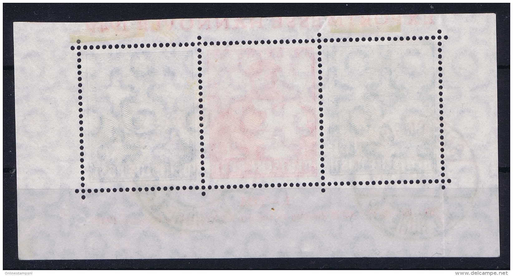 Germany: Bi ZoneMi Nr 103 - 105 Block 1 Used  Cut Art Top - Usati