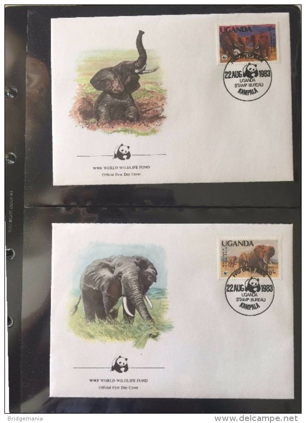 WWF EXCEPTIONAL COLLECTION IN 22 BOLAFFI ALBUMS - 1026 MNH** stamps + 1026 FDC - HD scans on description