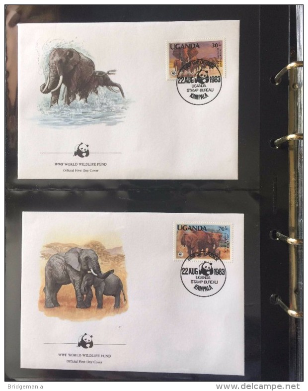 WWF EXCEPTIONAL COLLECTION IN 22 BOLAFFI ALBUMS - 1026 MNH** stamps + 1026 FDC - HD scans on description