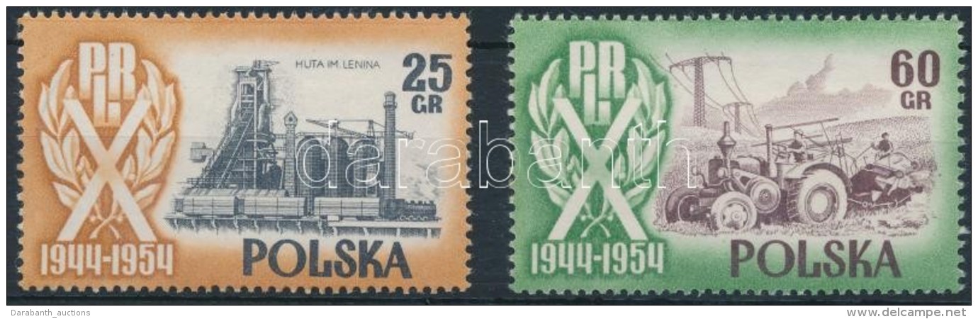 ** 1954 10 éves A Lengyel Népköztársaság Sor Mi 877-878 - Other & Unclassified