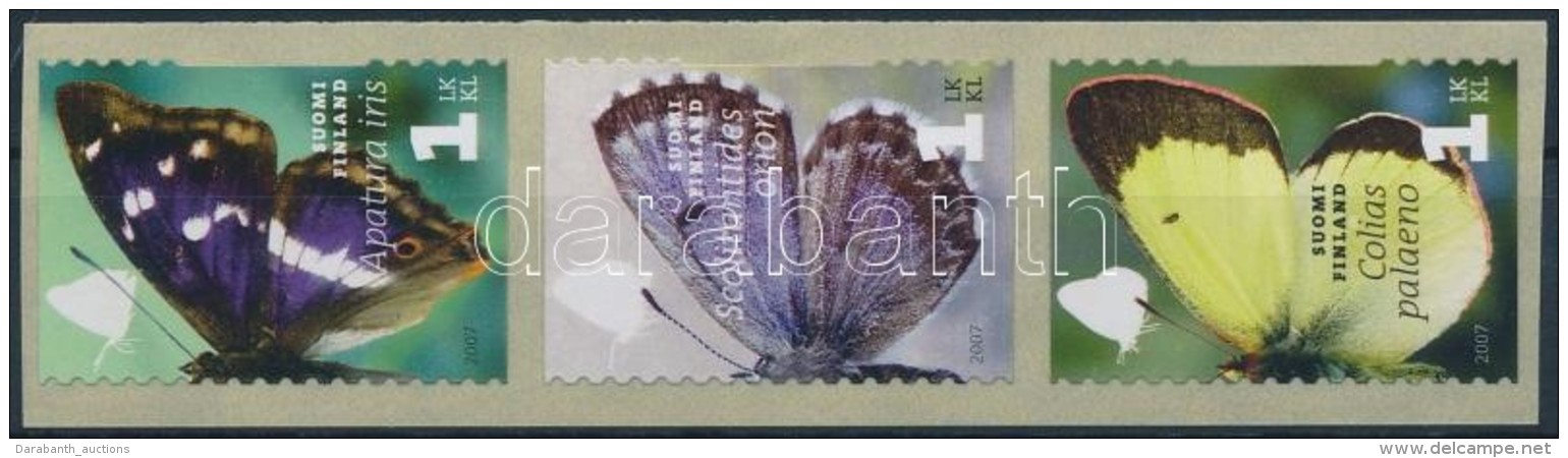 ** 2007 Lepke Sor öntapadós Hármascsíkban Mi 1861-1863 - Altri & Non Classificati