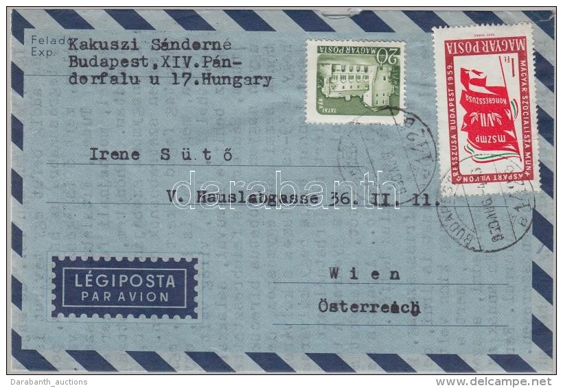 1960 Aerogramm Ausztriába - Other & Unclassified