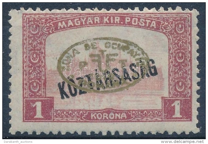 ** Debrecen 1919 Köztársaság 1K Arany Felülnyomással; Garancia Nélkül - Other & Unclassified