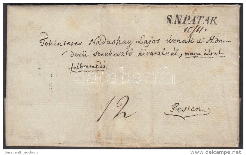 1847 Portós Levél Tartalommal, Kézírásos Dátummal / Cover With Postage... - Altri & Non Classificati