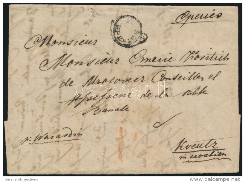 1831 Portós Levél, Szövegében A Kolera Járványt Említve / Cover With... - Altri & Non Classificati