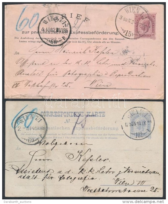 8 Db Osztrák CsÅ‘posta Díjjegyes Az 1890-es évekbÅ‘l - Other & Unclassified
